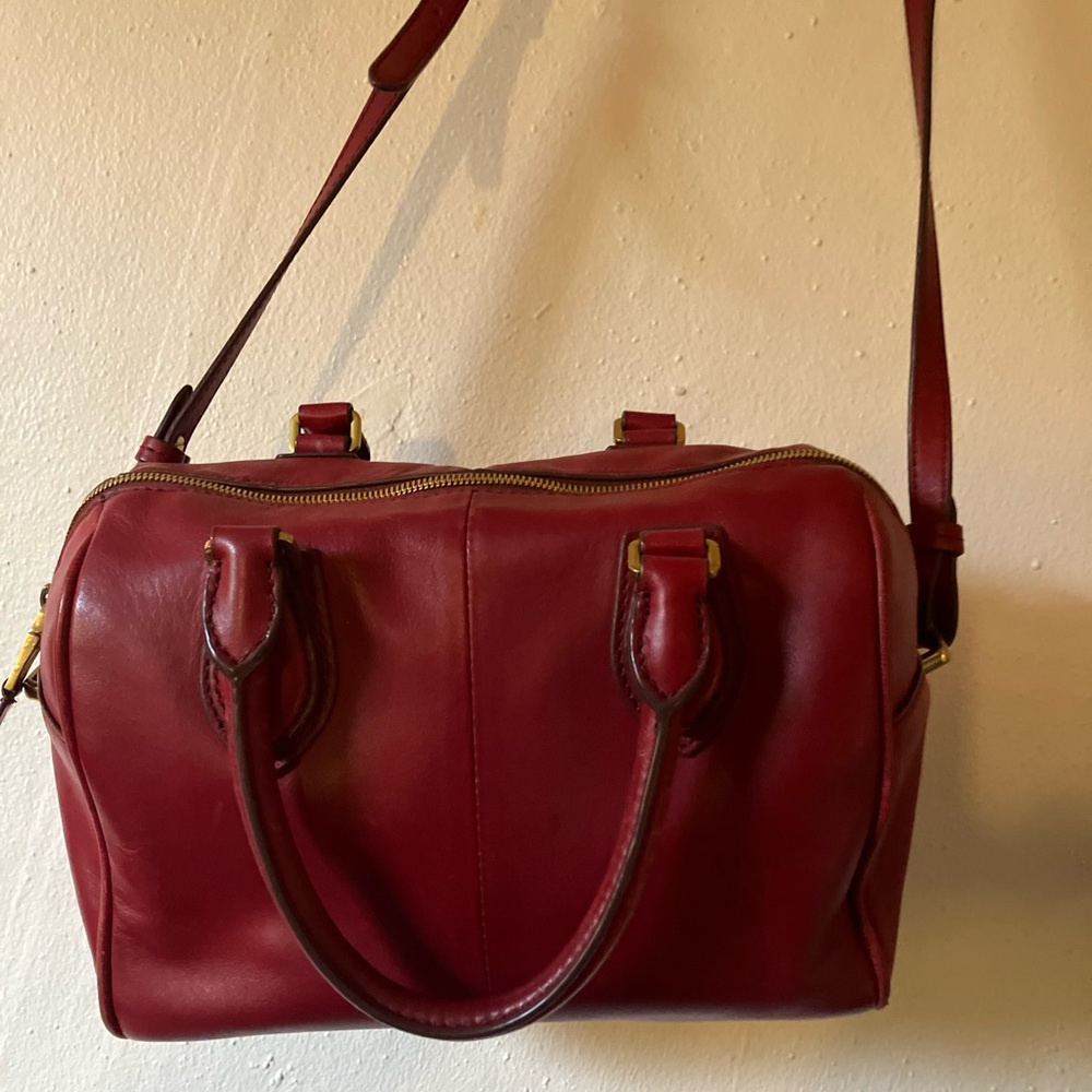 Elegant Red Leather Handbag
